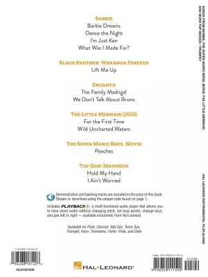 Songs from Barbie, The Little Mermaid, The Super Mario Bros. Movie, and More Top Movies - Trumpet Play-Along - Book/Audio Online