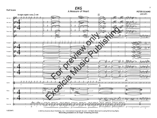 EKG: A Measure of Heart - Sciaino - Jazz Ensemble - Gr. 3