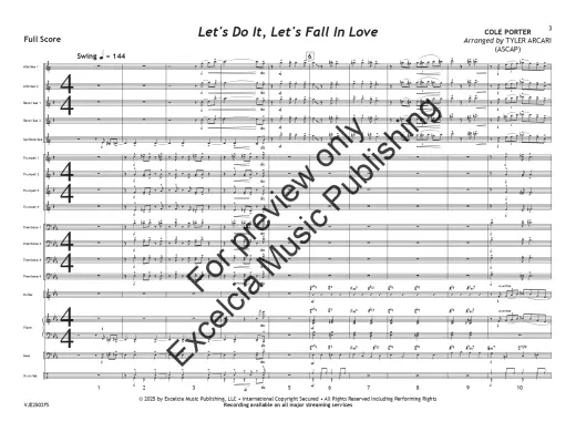 Let\'s Do It, Let\'s Fall In Love - Porter/Arcari - Jazz Ensemble - Gr. 3
