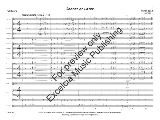 Sooner or Later - Blair - Jazz Ensemble - Gr. 3