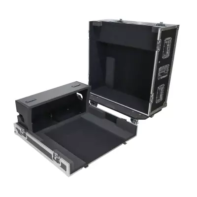 Flight Case for Yamaha DM7 Compact Expansion Console with Doghouse compartment and Caster wheels