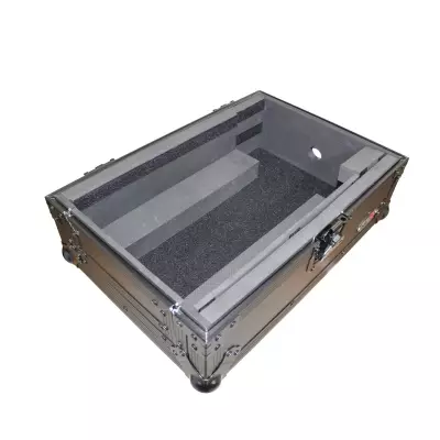 Flight Case for Large Format 10 In. DJ Mixers - Black on Black