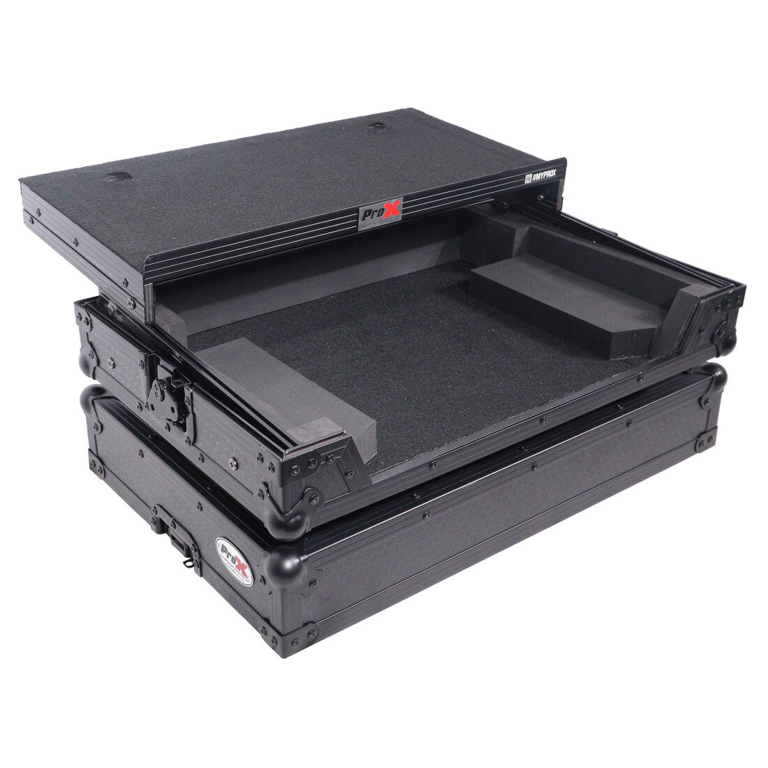 Flight Case For Pioneer DDJ-REV1 DJ Controller with Laptop Shelf - Black on Black