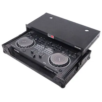 Flight Case For Pioneer DDJ-REV1 DJ Controller with Laptop Shelf - Black on Black