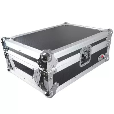 ProX - Universal Flight Case for 12 In. Large Format DJ Mixers - Silver on Black
