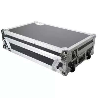 ProX - ATA Style Flight Case for Pioneer DDJ-REV7 DJ Controller with Wheels - Silver on Black