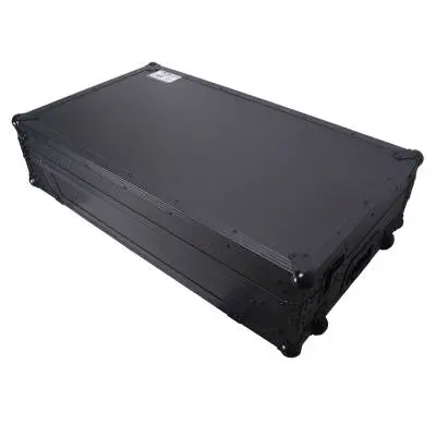 ATA Flight Style Road Case For Pioneer Opus Quad DJ Controller with 1U Rack Space and Wheels - Black on Black