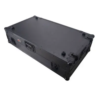 ATA Flight Style Road Case For Pioneer Opus Quad DJ Controller with 1U Rack Space and Wheels - Black on Black