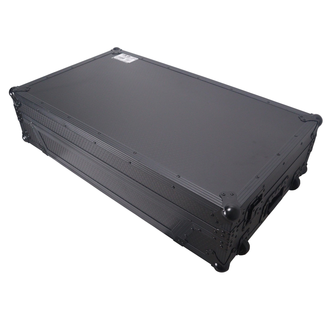 Flight Case for Pioneer DDJ-REV7 DJ Controller with Wheels and 1U Rackspace - Black on Black