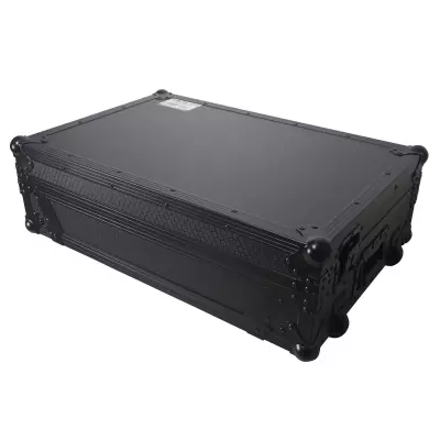 ProX - Flight Style Road Case For Pioneer DDJ-FLX10 or DDJ-GRV6 DJ Controller with 1U Rack Space Wheels - Black on Black