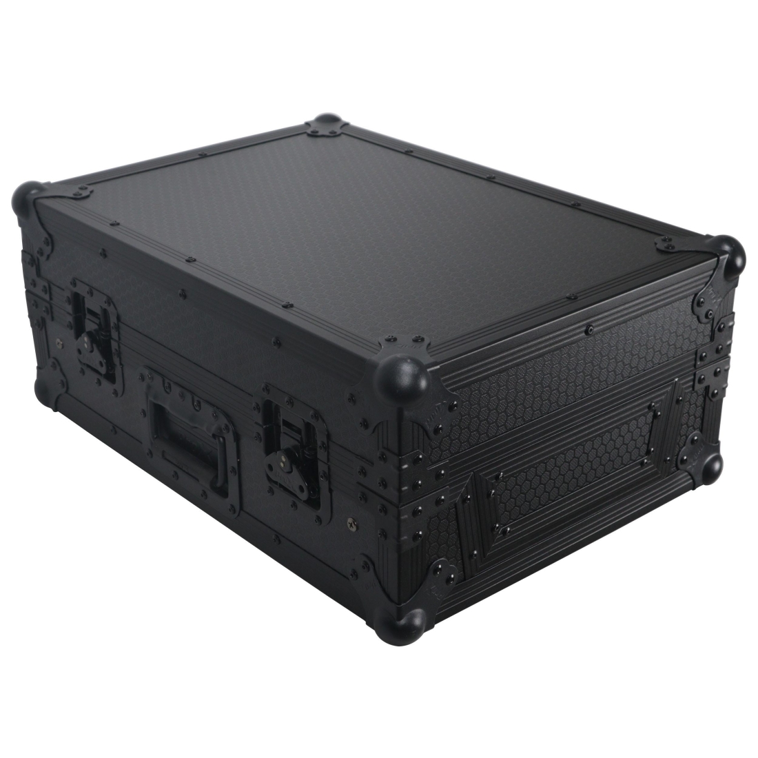 Flight Style Universal Road Case with Sliding Laptop Shelf for Pioneer DJM S11 - Black on Black