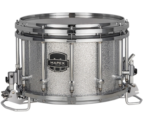 Quantum Mark II Series 14x10\'\' HT Marching Snare Drum - Crystal Sparkle