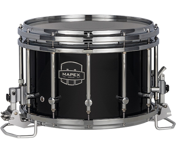 Quantum Mark II Series 14x10\'\' HT Marching Snare Drum - Dark Black