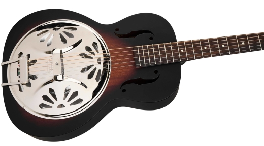 Guitare � r�sonateur Boxcar FSR�G9207 (fini ��brouillard de Bristol��, manche arrondi, corps en acajou)