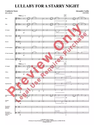 Lullaby For A Starry Night - Carlin - Concert Band - Gr. 1