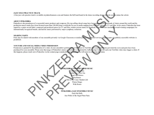 Deck the Halls - Pinkzebra - Jazz Ensemble - Gr. 3