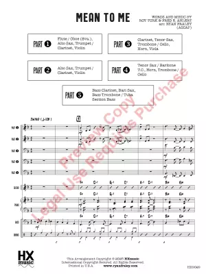 Mean to Me - Turk/Ahlert/Fraley - Jazz Ensemble - Gr. 1.5