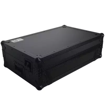 ProX - Flight Case For RANE ONE DJ Controller with Sliding Laptop Shelf, 1U Rack, and Wheels - Black on Black