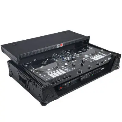 Flight Case For RANE ONE DJ Controller with Sliding Laptop Shelf, 1U Rack, and Wheels�- Black on Black