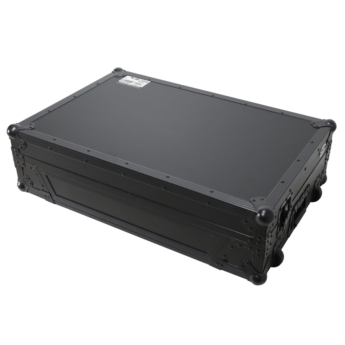 Flight Case For Denon PRIME 4 DJ Controller with Laptop Shelf 1U Rack Space and Wheels - Black