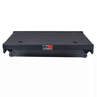 ProX - Flight Road Case For Pioneer DDJ-FLX4 DJ Controller with Laptop Shelf - Black on Black