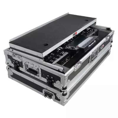 light Case For Pioneer DDJ-REV5 XDJ-RX3 DJ Controller with Laptop Shelf 1U Rack Space and Wheels