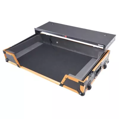 Flight Case For Pioneer XDJ-XZ DJ Controller with Laptop Shelf 1U Rack Space and Wheels - Limited Edition Gold