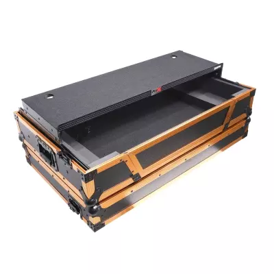 Flight Case For Pioneer XDJ-XZ DJ Controller with Laptop Shelf 1U Rack Space and Wheels - Limited Edition Gold