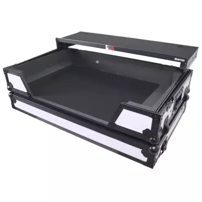 Flight Case For Pioneer XDJ-XZ DJ Controller with Laptop Shelf 1U Rack Space and Wheels - White