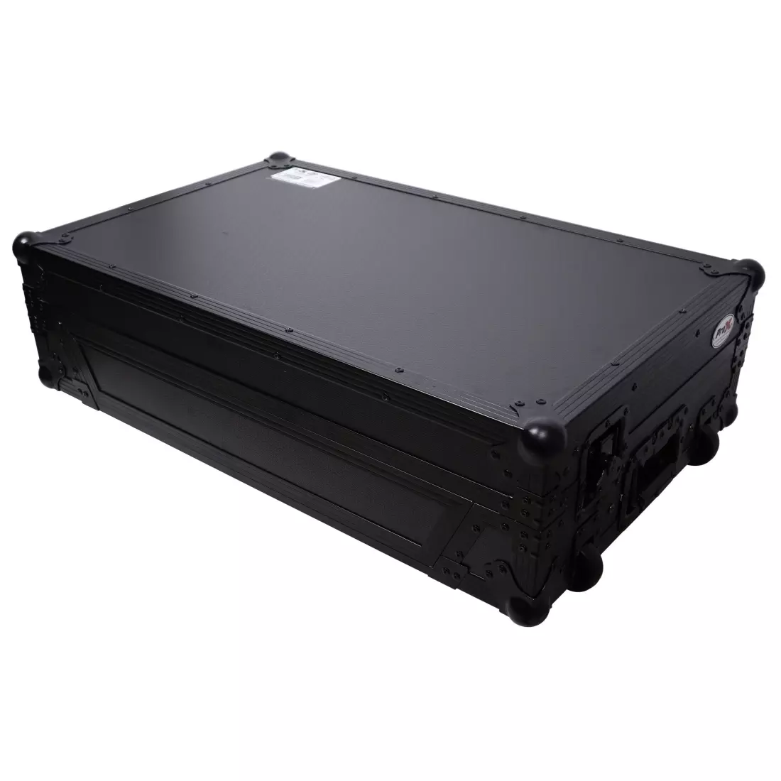 Flight Style Road Case For Pioneer DDJ-FLX10 or DDJ-GRV6 with Laptop Shelf 1U Rack Space Wheels and LED - Black