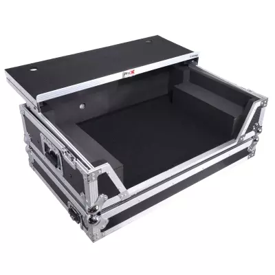 Flight Case for Pioneer DDJ-REV7 & DDJ-1000 SRT DJ Controller with 2U Rack Space Laptop Shelf Wheels LED kit