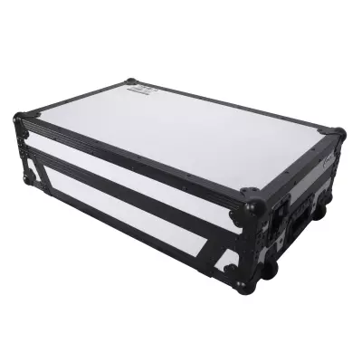 ProX - Flight Case for Pioneer DDJ-1000 FLX6 SX3 DJ Controller with Laptop Shelf 1U Rack Space and Wheels - White