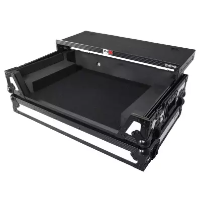 Flight Case for Pioneer DDJ-1000 FLX6 SX3 DJ Controller with Laptop Shelf 1U Rack Space and Wheels - White