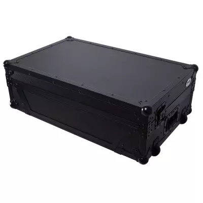 ProX - Flight Case for Pioneer DDJ-REV7 DDJ-1000 SRT DJ Controller with 2U Rack Space Laptop Shelf Wheels and LED - Black