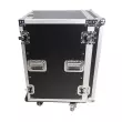 16U Vertical Amp Rack Mount Flight Case with Caster Wheels