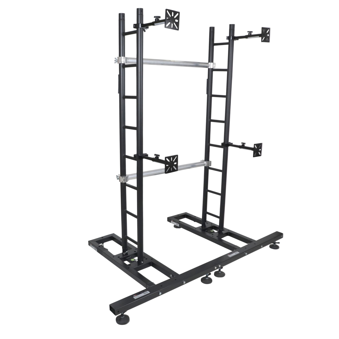 10-13\'\' LED Wall Mounting Plate to Extension 2\'\' Pole Truss Clamp - Black