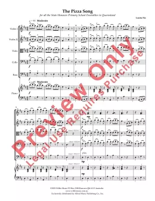 The Pizza Song - Fin - String Orchestra - Gr. 2