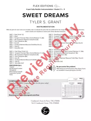 Sweet Dreams - Grant - Concert Band (Flex-band) - Gr 2.5