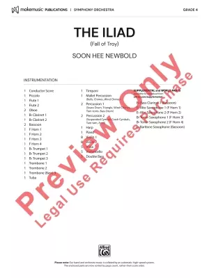 The Iliad (Fall of Troy) - Newbold - Full Orchestra - Gr. 4
