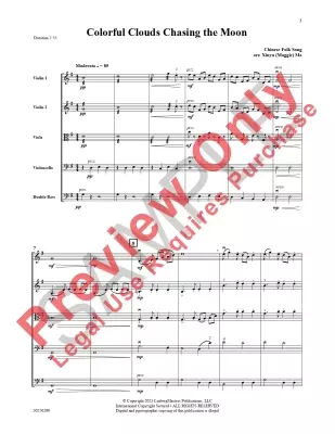 Colorful Clouds Chasing the Moon (Chinese Folk Song) - Francis-Ma - String Orchestra - Gr. 3