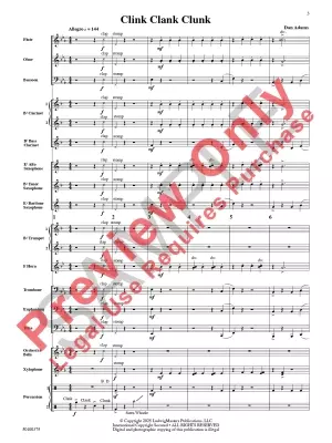 Clink Clank Clunk - Adams - Concert Band - Gr. 1