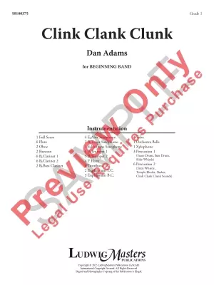 Clink Clank Clunk - Adams - Concert Band - Gr. 1