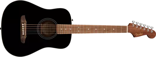 Fender - California Standard Redondo Mini Acoustic Guitar with Gigbag - Black