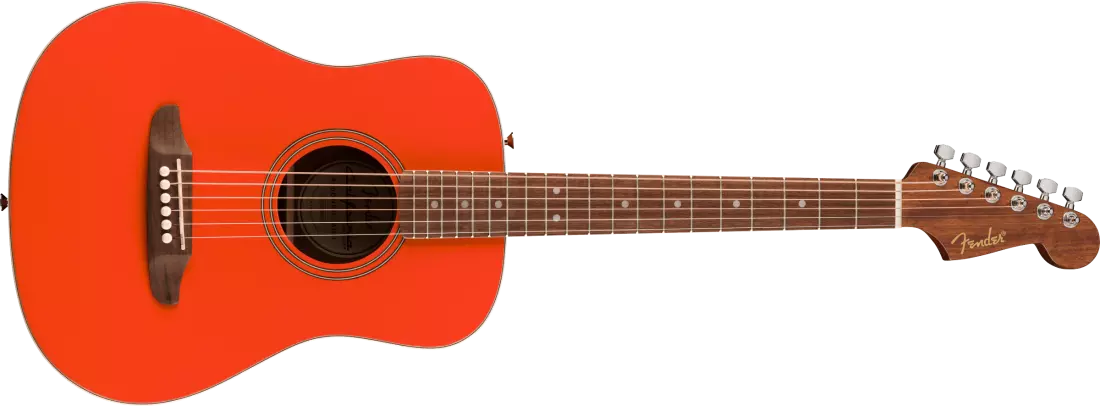 California Standard Redondo Mini Acoustic Guitar with Gigbag - Fiesta Red