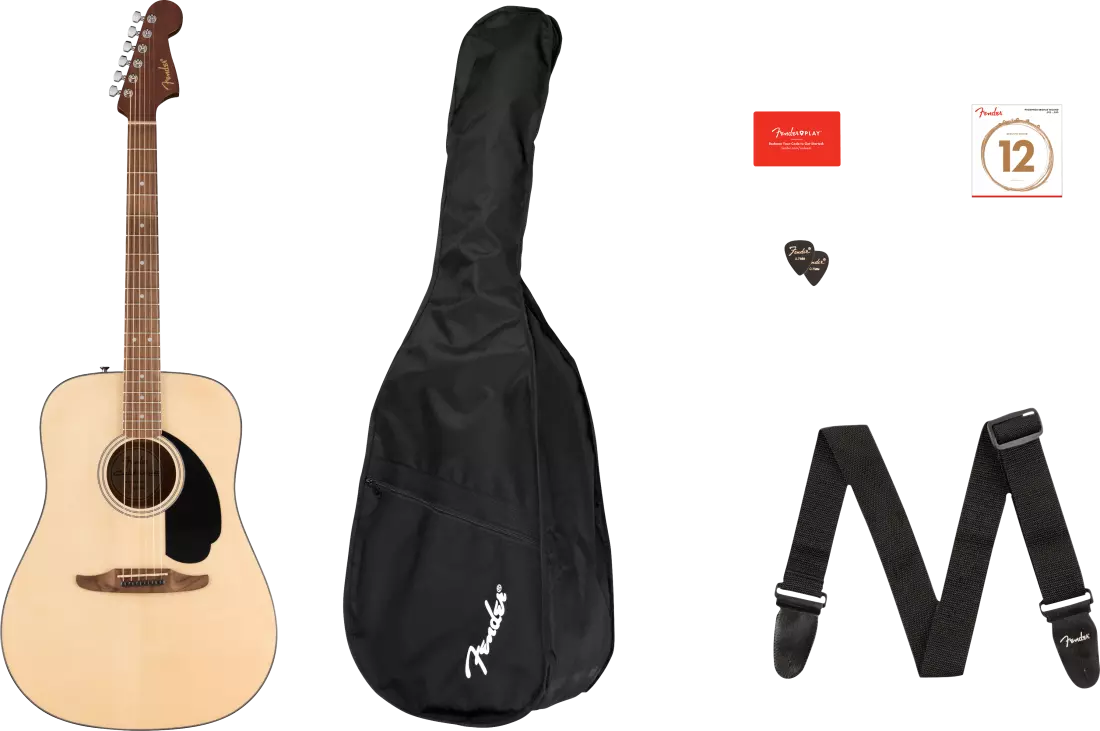 California Standard Redondo Acoustic Guitar Pack - Natural