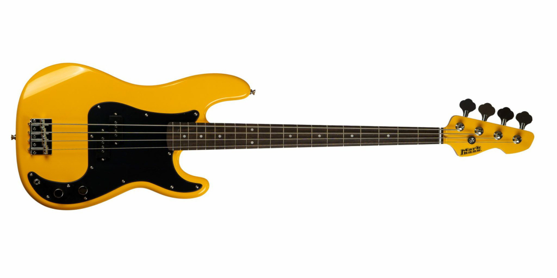 MB Yellow PB 4-String Bass Guitar with Gig Bag