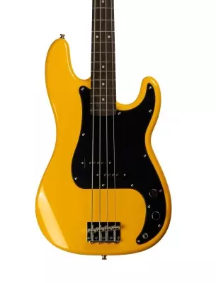 MB Yellow PB 4-String Bass Guitar with Gig Bag