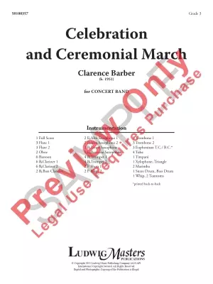 Celebration and Ceremonial March - Barber - Concert Band - Gr. 3