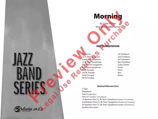 Morning - Fischer/Kamuf - Jazz Ensemble - Gr. 3.5
