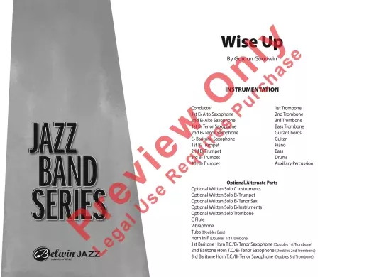 Wise Up - Goodwin - Jazz Ensemble - Gr. 3.5
